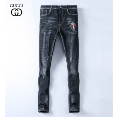 [구찌]Gucci 2020 Mens Casual Initial Logo Denim Pants - 구찌 2020 남성 캐쥬얼 이니셜 로고 데님 팬츠 Guc01960x.Size(29 - 38).블랙