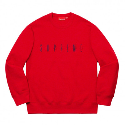 Supreme 2020 Mm/Wm Embroidery Logo Cotton Man-to-man - 슈프림 2020 남자 자수 로고 코튼 기모 맨투맨 Sup0077x.Size(s -  xl).레드