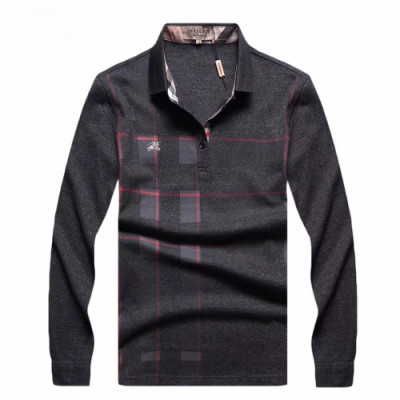 [버버리]Burberry 2020 Mens Logo Casual Cotton Polo Tshirts - 버버리 2020 남성 로고 캐쥬얼 코튼 폴로 맨투맨 Bur01906x.Size(m - 3xl).블랙