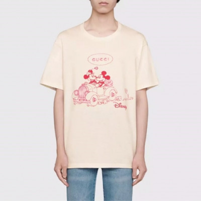 [매장판]Gucci 2020 Mm/Wm Logo Cotton Short Sleeved Tshirts - 구찌 2020 남자 로고 코튼 반팔티 Guc01983x.Size(s - 2xl).아이보리