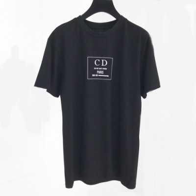 [디올]Dior 2020 Mm/Wm Logo Cotton Short Sleeved Tshirts - 디올 2020 남자 로고 코튼 반팔티 Dio0502x.Size(s - 2xl).블랙