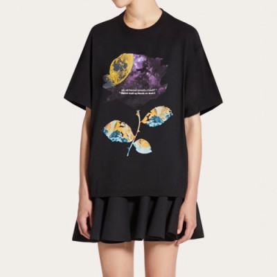 [발렌티노]Valentino 2020 Mm/Wm Crew -neck Cotton Short Sleeved Tshirts - 발렌티노 2020 남자 크루넥 코튼 반팔티 Val0304x.Size(s - l).블랙