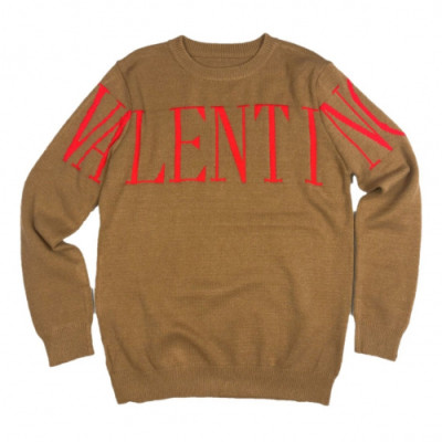 [발렌티노]Valentino 2020 Mm/Wm Big Logo Crew-neck Sweaters - 발렌티노 2020 남자 빅로고 크루넥 스웨터 Val0307x.Size (m - 2xl).브라운