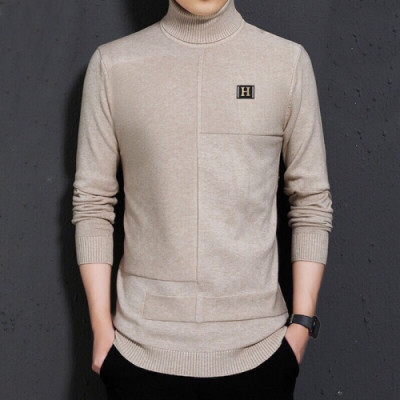 [에르메스]Hermes 2020 Mens Crew-neck Wool Sweater - 에르메스 2020 남성 크루넥 울 스웨터 Her0365x.Size(m - 3xl).3컬러(베이지/브라운/버건디)