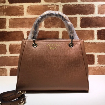 Gucci 2019 Bamboo Handle Tote Shoulder Bag,28CM - 구찌 2019 뱀부 핸들 토트 숄더백 336032,GUB0943 ,28cm,브라운