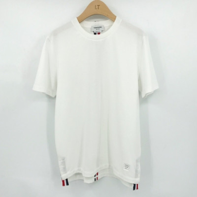 [톰브라운]Thom Browne 2020 Mens Casual Cotton Short Sleeved Tshirts - 톰브라운 2020 남성 로고 코튼 반팔티 Tho0481x.Size(s - xl).화이트