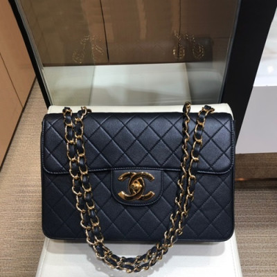 Chanel 2019 Leather Chain Shoulder Cross Bag,30CM - 샤넬 2019 여성용 레더 체인 숄더 크로스백,CHAB1370,30CM,블랙