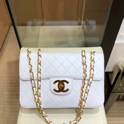 Chanel 2019 Leather Chain Shoulder Cross Bag,30CM - 샤넬 2019 여성용 레더 체인 숄더 크로스백,CHAB1374,30CM,화이트