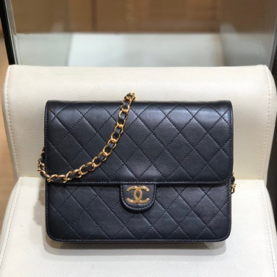 Chanel 2019 Chain Cross Bag,22CM - 샤넬 2019 체인 크로스백,CHAB1384,22CM,블랙