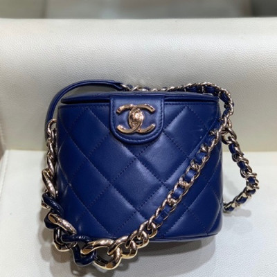 Chanel 2019 Leather Chain Shoulder Cross Bag,15CM - 샤넬 2019 여성용 레더 체인 숄더 크로스백,CHAB1391,15CM,블루