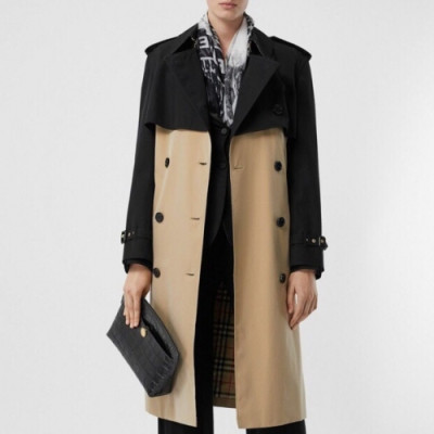 [버버리]Burberry 2020 Womens Vintage Cotton Trench Coats - 버버리 2020 여성 빈티지 코튼 트렌치 코트 Bur01945x.Size(s - 2xl).블랙