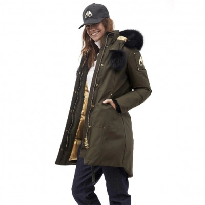 [매장판] Moose Knuckle 2020 Womens Logo Duck Down Parka - 무스너클 2020 여성 로고 덕다운 파카 Moo0097.Size(s - l).그린