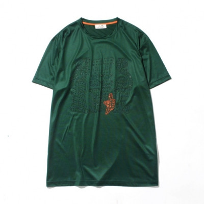 Hermes 2020 Mens Crew-neck Silket Short Sleeved Tshirts - 에르메스 2020 남성 크루넥 실켓 반팔티 Her0384x.Size(m - 2xl).그린