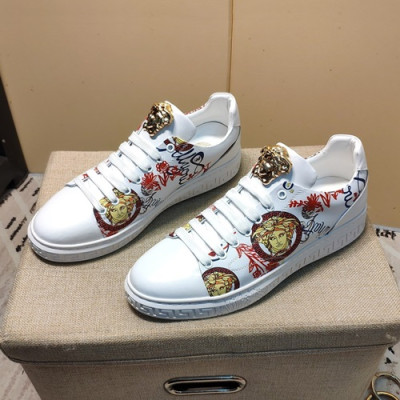 Versace 2019 Mens Leather Sneakers - 베르사체 2019 남성용 레더 스니커즈 VERS0278,Size (240 - 270).화이트