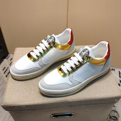 Versace 2019 Mens Leather Sneakers - 베르사체 2019 남성용 레더 스니커즈 VERS0281,Size (240 - 270).화이트