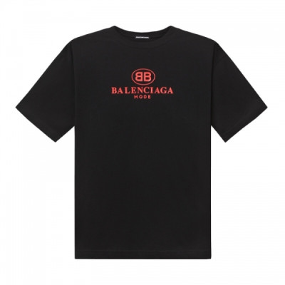 [발렌시아가]Balenciaga 2020 Mm/Wm Logo Cotton Short Sleeved Tshirts - 발렌시아가 2020 남자 로고 코튼 반팔티 Bal0468x.Size(xs - l).블랙