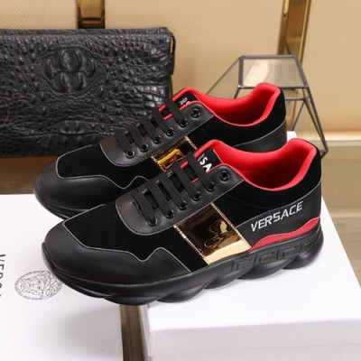 Versace 2019 Mens Leather Sneakers - 베르사체 2019 남성용 레더 스니커즈 VERS0292,Size (240 - 270).블랙