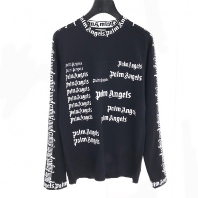 [팜 엔젤스]Palm Angels 2020 Mens Logo Wool Sweater - 팜 엔젤스 2020 남성 로고 울 스웨터 Pam0087x.Size(m - 2xl).블랙