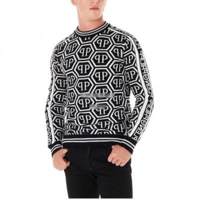 [필립플레인]Philipp plein 2020 Mens Crew-neck Wool Sweaters- 필립플레인 2020 남성 크루넥 울 스웨터 Phi0094x.Size(l - 3xl).블랙