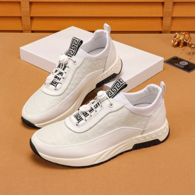 Versace 2019 Mens Leather Sneakers - 베르사체 2019 남성용 레더 스니커즈 VERS0293,Size (240 - 270).화이트