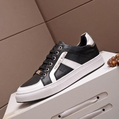 Philipp plein 2019 Mens Leather Sneakers  - 필립플레인 2019 남성용 레더 스니커즈 PPS0166,Size(240 - 270).블랙