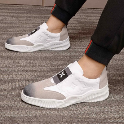 Louis Vuitton 2019 Mens Leather Sneakers - 루이비통 2019 남성용 레더 스니커즈 LOUS0514,Size(240 - 270).화이트