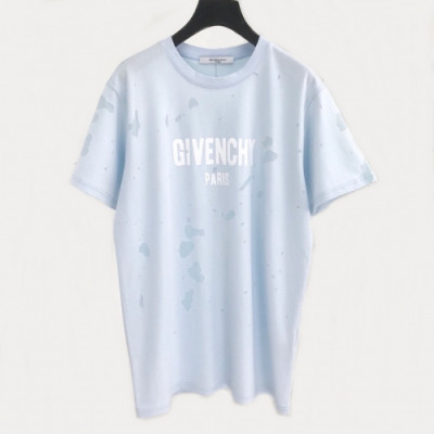 [지방시]Givenchy 2020 Mm/Wm Logo Cotton Crew-neck Short Sleeved Tshirts - 지방시 2020 남성 로고 코튼 크루넥 반팔티 Giv0311x.Size(2xs - l).스카이블루