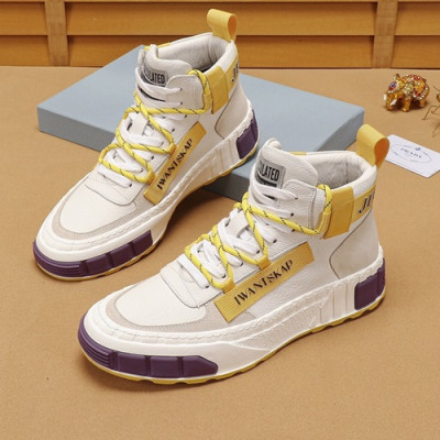 Prada 2020 Mens Leather Sneakers - 프라다 2020 남성용 레더 스니커즈,PRAS0258,Size(240 - 270).화이트