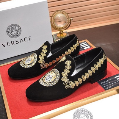 Versace 2020 Mens Leather Loafer - 베르사체 2020 남성용 레더 로퍼 VERS0302,Size(240 - 270).블랙