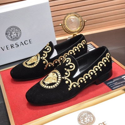 Versace 2020 Mens Leather Loafer - 베르사체 2020 남성용 레더 로퍼 VERS0305,Size(240 - 270).블랙