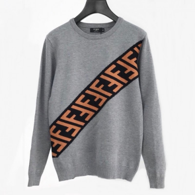 [펜디]Fendi 2020 Mens Logo Crew-neck Sweaters - 펜디 2020 남성 로고 크루넥 스웨터 Fen0560x.Size(m - 2xl).그레이