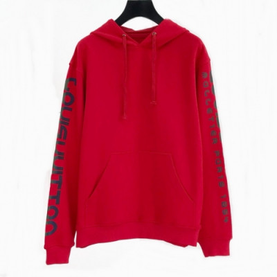 [루이비통]Louis vuitton 2020 Mm/Wm Logo Cotton Hoodie - 루이비통 2020 남자 로고 코튼 후디 Lou01652x.Size(s - xl).레드