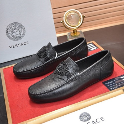 Versace 2020 Mens Leather Loafer - 베르사체 2020 남성용 레더 로퍼 VERS0309,Size(240 - 270).블랙