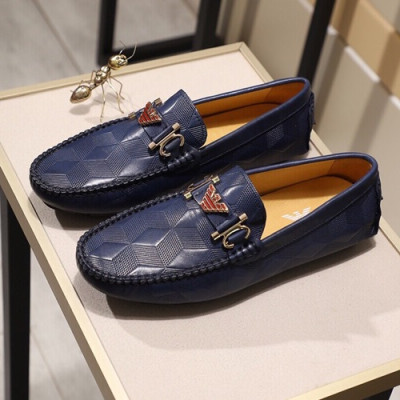 Armani 2019 Mens Leather Loafer - 알마니 2019 남성용 레더 로퍼 ARMS0143.Size (240 - 270).블루