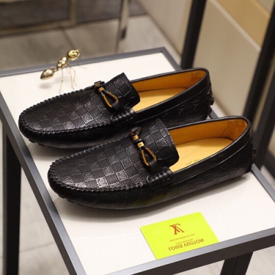 Louis Vuitton 2020 Mens Leather Loafer - 루이비통 2020 남성용 레더 로퍼 LOUS0646,Size(240 - 270).블랙