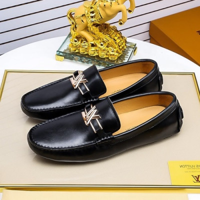 Louis Vuitton 2020 Mens Leather Loafer - 루이비통 2020 남성용 레더 로퍼 LOUS0668,Size(240 - 270).블랙