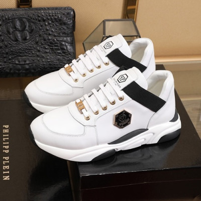 Philipp plein 2020 Mens Leather Sneakers  - 필립플레인 2020 남성용 레더 스니커즈 PPS0181,Size(240 - 270).화이트