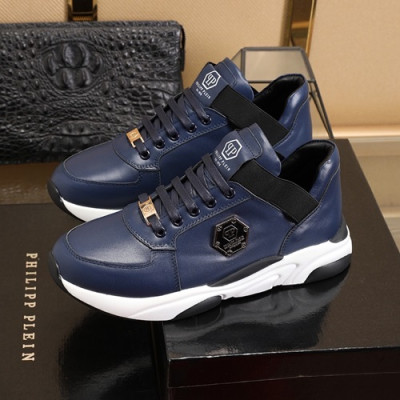 Philipp plein 2020 Mens Leather Sneakers  - 필립플레인 2020 남성용 레더 스니커즈 PPS0182,Size(240 - 270).네이비