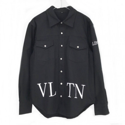 [발렌티노]Valentino 2020 Mens Logo Casual Denim Tshirts - 발렌티노 2020 남성 로고 캐쥬얼 데님 셔츠 Val0348x.Size(m - xl).블랙