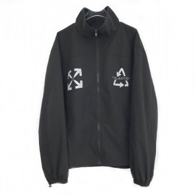 [오프화이트]Off-white 2020 Mens Logo Casual Windproof Jackets - 오프화이트 2020 남성 로고 캐쥬얼 방풍 자켓 Off0375x.Size(s - 2xl).블랙