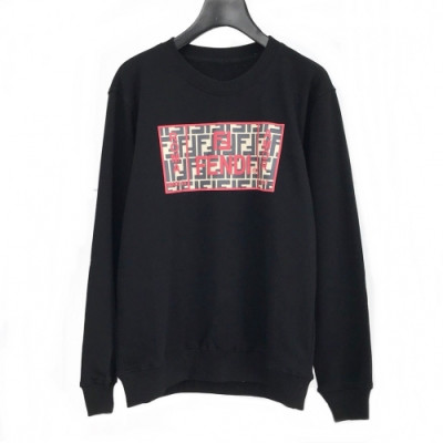 [펜디]Fendi 2020 Mens Logo Crew-neck Cotton Tshirts - 펜디 2020 남성 몬스터 크루넥 코튼 긴팔티 Fen0574x.Size(m - 3xl).블랙