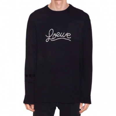 [로에베]Loewe 2020 Mm/Wm Logo Crew-neck Wool Sweaters - 로에베 2020 남자 로고 크루넥 울 스웨터 Loe0180x.Size(s - 2xl).블랙