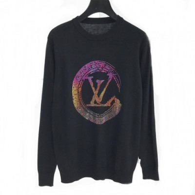 [루이비통]Louis vuitton 2020 Mens Logo Crew-neck Wool Sweaters - 루이비통 2020 남성 로고 크루넥 울 스웨터 Lou01691x.Size(m - 3xl).블랙