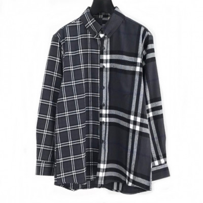 [버버리]Burberry 2020 Mens Classic Casual Cotton Check Tshirts - 버버리 2020 남성 클래식 캐쥬얼 코튼 체크 셔츠 Bur02140x.Size(xs - m).네이비