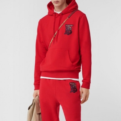 [버버리]Burberry 2020 Mm/Wm Logo Casual Cotton Hoodie - 버버리 2020 남자 로고 캐쥬얼 코튼 후디 Bur02152x.Size(s - xl).레드