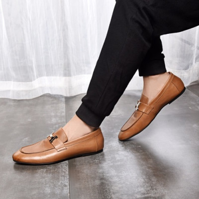 Hermes 2020 Mens Leather Loafer - 에르메스 2020 남성용 레더 로퍼 HERS0291,Size(240 - 270).브라운