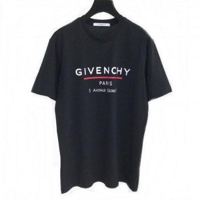 [지방시]Givenchy 2020 Mm/Wm Logo Cotton Crew-neck Short Sleeved Tshirts - 지방시 2020 남성 로고 코튼 크루넥 반팔티 Giv0354x.Size(xs - l). 블랙