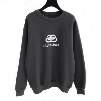 [발렌시아가]Balenciaga 2020 Mens Logo Crew-neck Cotton Tshirts - 발렌시아가 2020 남성 로고 크루넥 코튼 맨투맨 Bal0506x.Size(s - xl).다크그레이