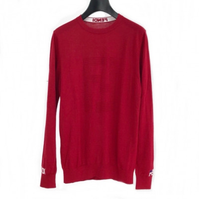 Fendi 2020 Womens Logo Crew-neck Wool Sweaters - 펜디 2020 여자 로고 크루넥 울 스웨터 Fen0580x.Size(m - 3xl).레드