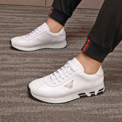 Armani 2020 Mens Leather Sneakers  - 알마니 2020 남성용 레더 스니커즈 ARMS0236,Size(240 - 270).화이트